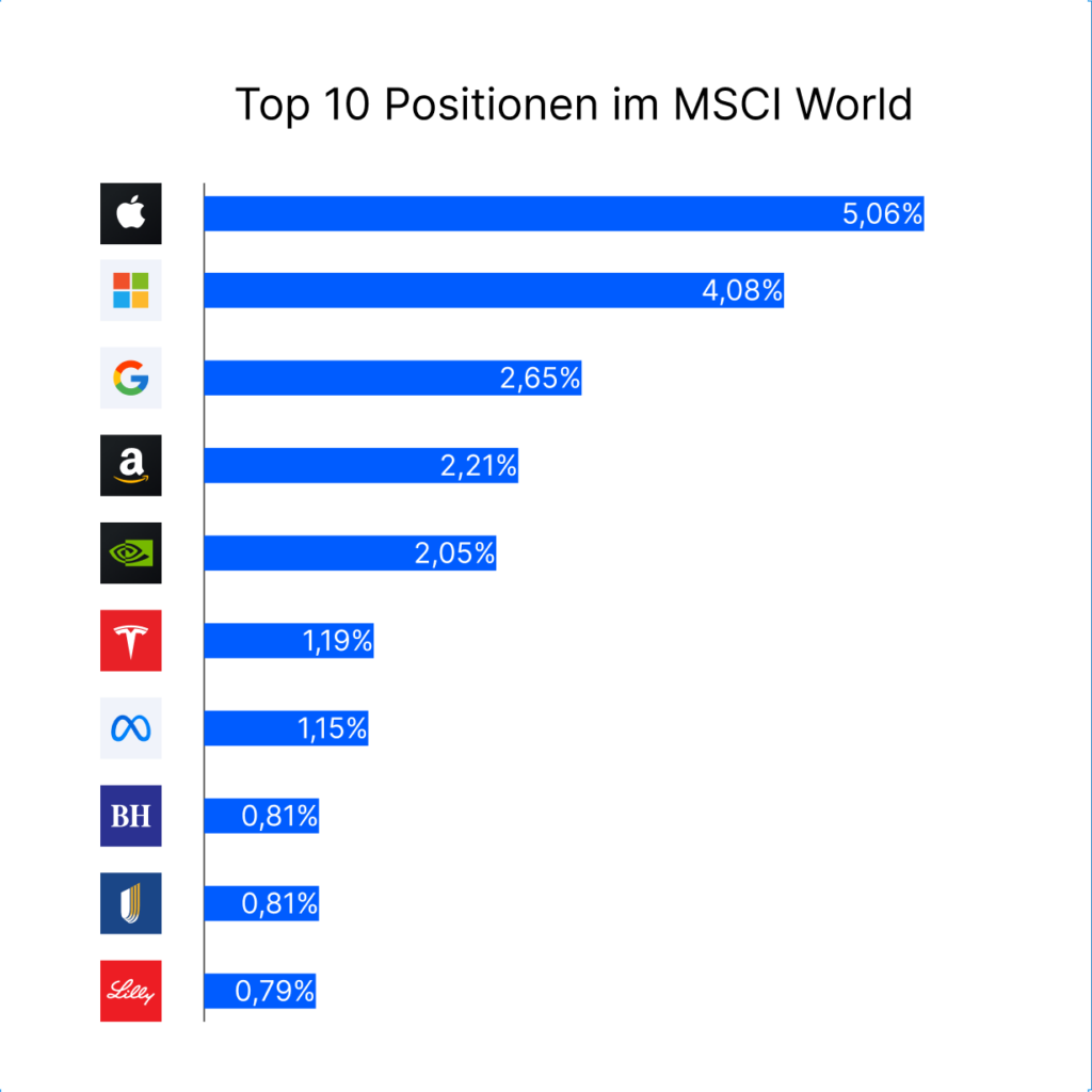 Top 10 Positionen im MSCI World